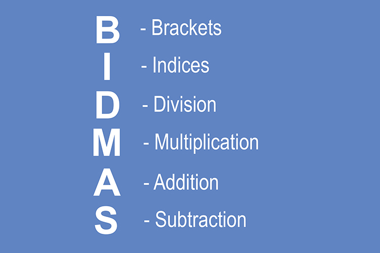 BIDMAS Is A Way Of Remembering The Order Or Sums